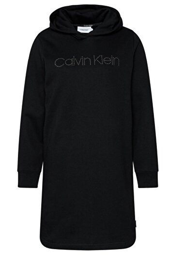 Calvin Klein ck Kapşonlu taş baskılı Elbise