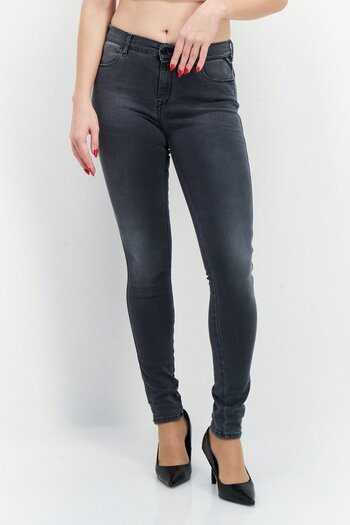 Replay Women Stella Fit Washed Stretchable Jeans, Grey