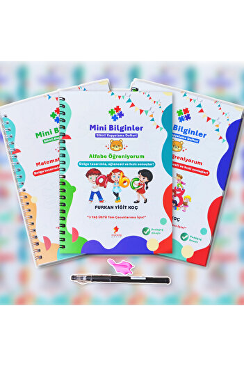 shop Türkçe Sihirli Yazı ve Sayı Kitap Set - Eğitici ve Eğlenceli Aktivite Set - Derin Dolgulu-(3-7 Yaş)