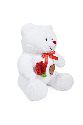 Pandamkee 75 Cm Cute Teddy Bear Holding a Rose in Her Hand (You Are Good)