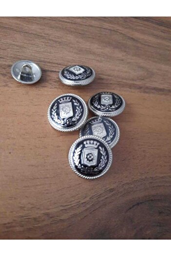 İMREN AKSESUAR Black Metal Coat Button Set - 20mm and 15mm, 1 Pack Total 11 Pieces