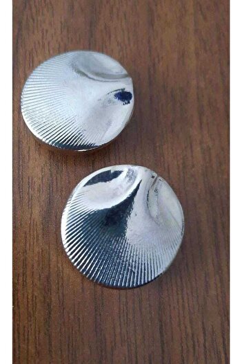 İMREN AKSESUAR Yellow Metal Button - 2.5 Cm, 1 Pack 4 Pieces, Hanging Finish