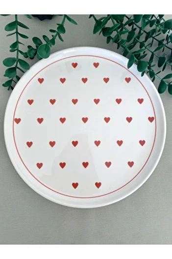 VENÜS HOME DECORATION Love Red Heart 25 cm Large Serving Plate