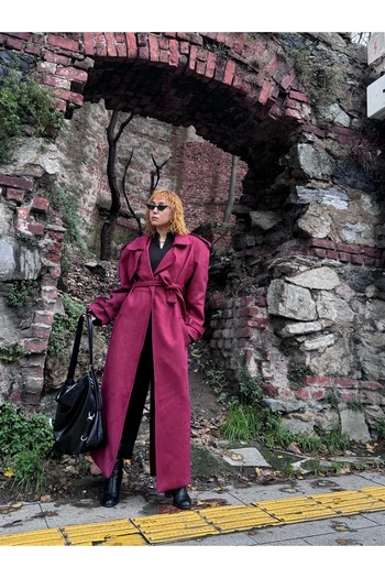 Bak'ap Aura Premium Suede Belted Coat