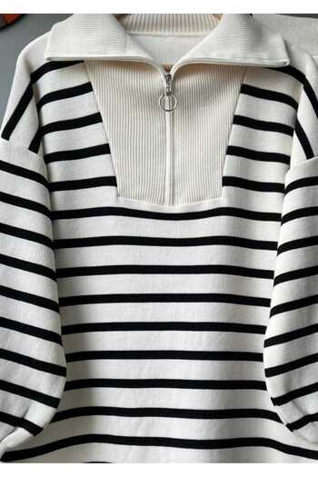MODA VEDAT Women's Stripe Detailed Knitwear Set
