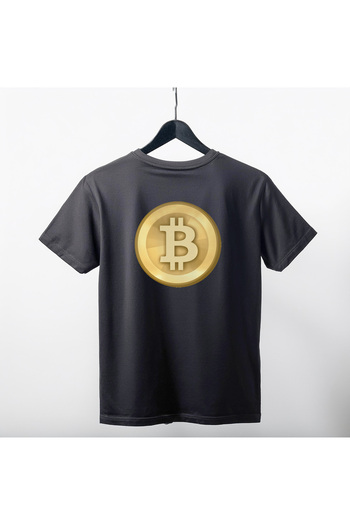 Ozzy Unisex Bitcoin Logo Pattern Digital Printed Tshirt
