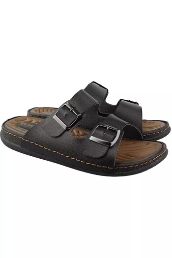 GEZER Men's Orthopedic Massage Slippers - Black