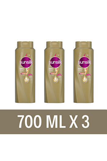 Sunsilk 3 x Hair care for Dry Damaged Hair, Hairfall Solution, with Soya Vitamin Complex & Castor Oil, 700ml