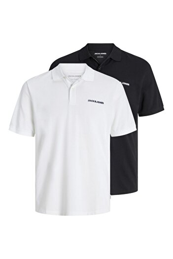 Jack & Jones Poloshirt 2er-Pack Bedrucktes Hemdkragen-Poloshirt