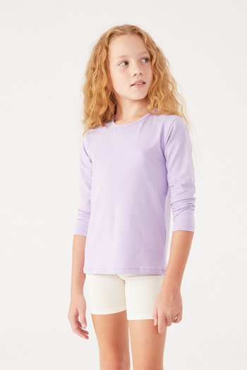 Almila Crew Neck Cotton Long Sleeve Girl's T-Shirt Bodysuit 2008