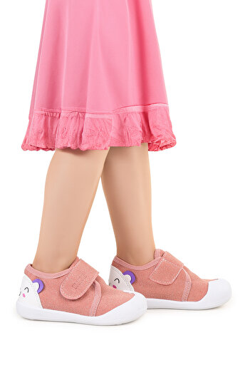 KARAMAZI Catly Velcro Baby Girl First Step Slippers Shoes