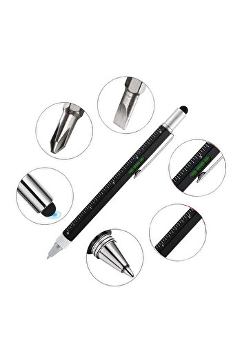 FLYON Engineer's Pencil with Level, Ruler, and Screwdriver, 7 Functions in Special Box Flyon-666K