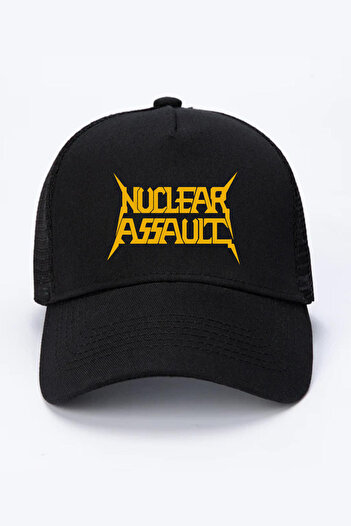 Tshirthane Капелюх з сірим сітчастим козирком Nuclear Assault Lettern