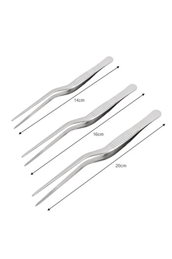 Choice 3pcs 3/1Pcs Kitchen Tweezer Utensil BBQ Tweezer Food Clip Kitchen Bar Chief Tong Stainless Steel Por