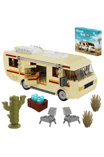 Choice دليل ورقي مكون من 432 قطعة مع صندوق MOC Breaking Bad Cooking Lab RV Car Pinkman مكعبات بناء تعليمية