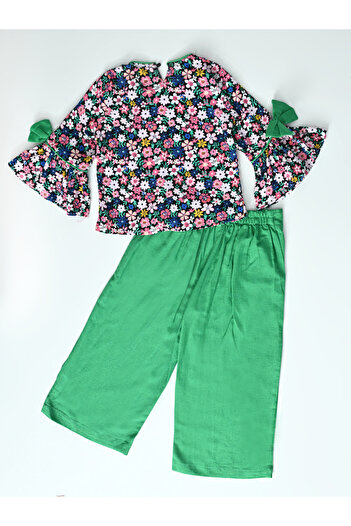 Bella Moda By Styli All-Over Floral Print Round Neck Top & Trousers Co-Ord Sets
