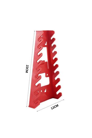 Choice1 red Plastic Wrench Rack Organizer Wall Mounted Tray Sockets Storage Tools Rack Sorter Standard Spann