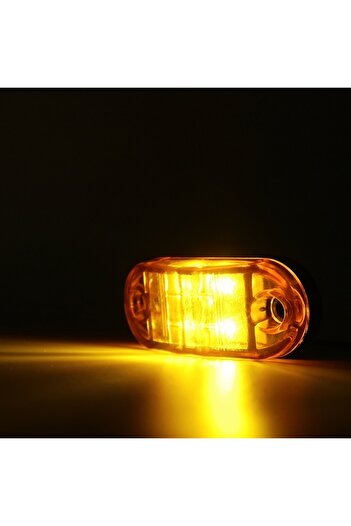 Choice 10PCS Amber 20/10PCS 4 LED 12V-24V Side Marker Lights Oval Front Rear Clearance Indicator Lamp Truck