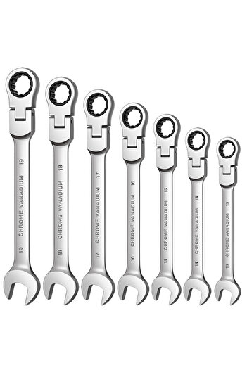 Choice 10mm 1 Piece Flexible Pivoting Head Ratchet Wrench Spanner Garage Metric hand Tool For auto and Hom