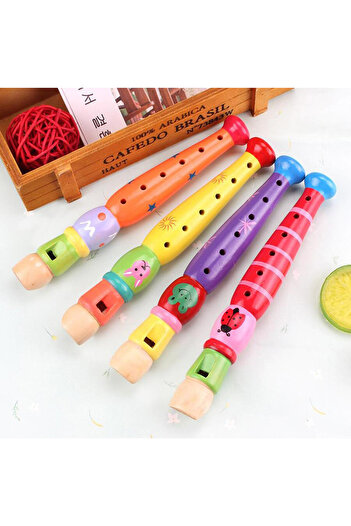 Choice 1Pc Wooden Cartoon Flute Children Clarinet 6-Hole Piccolo Baby  Toys Musical Instrument Toys Earl...