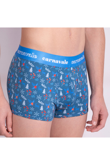 MODA Carnavale Desenli Mavi Erkek Boxer