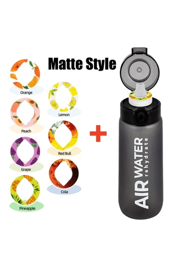 Choice 750ml 7 rings Matte Black 750ml/25oz Fruit Flavor Water Bottle 0 Sugar 0 Calories Sports Drinking Cu