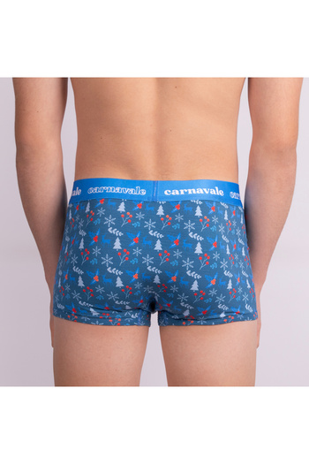 MODA Carnavale Desenli Mavi Erkek Boxer