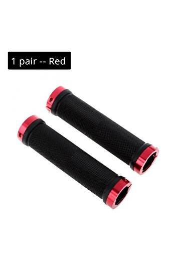BUCKLOS Red Bicycle Grips MTB Cuffs Anti Slip Bike Handlebar Cover Rubber BMX Mountain Bike Lock on
