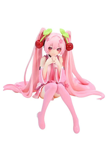 Choice NoBox Hot Hatsune Miku Anime figure Pink dress PVC model action toys Cherry pink cherry blossom deco