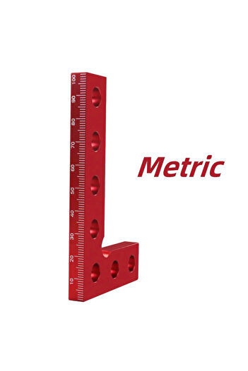 Choice MM/Inch Woodworking 90 Degree Precision Square Edge Marking Tool, Aluminum Carpentry Pocket Marki...
