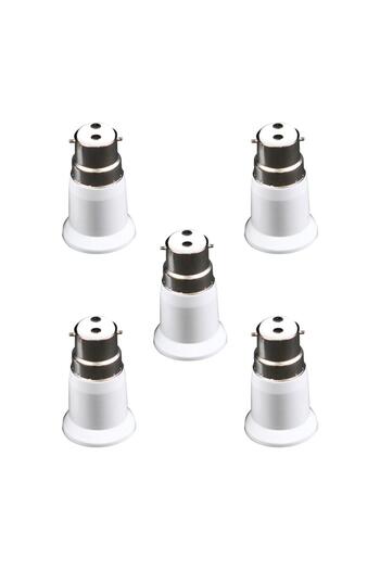 Choice 5 Pieces B22 to E27 Light Socket Adapter Lighting Accessories Adaptor Holder Lamp Base Socket Con...