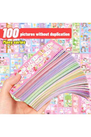 Choice 100 قطعة ملصقات لطيفة كاواي كرتونية ليزر ملصق للأطفال لوحة ملصقات DIY كاميرا شعبية