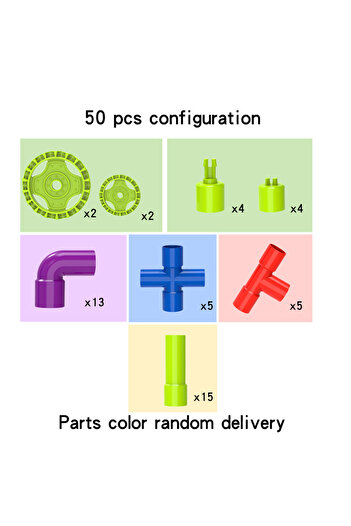 Choice 50pcs Building By Splicing Water Pipes With Building Blocks DIY Toys