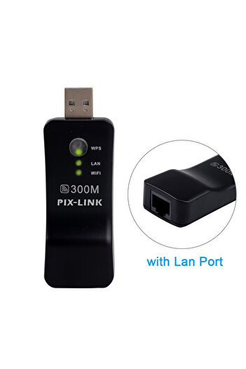 Choice PIXLINK محول USB لاسلكي عالمي 300 ميجابت في الثانية واي فاي RJ-45 منفذ إيثرنت شبكة جسر مكرر C...