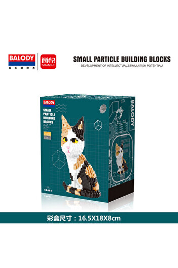 Choice 16036 Original box Balody Cute Cartoon Cat Building Blocks Diamond bricks black cat Model educationa
