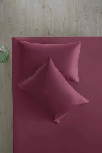 İssimo Home Simply Cherry Rot Cotton Satin Fitted Set 160*200/50*70