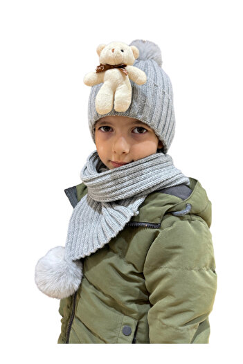 Benittokids Дитячий комплект шапка і шарф з ведмедиком 7019
