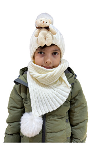 Benittokids Παιδικό Σετ Μπερέ Κασκόλ αρκουδάκι 7019