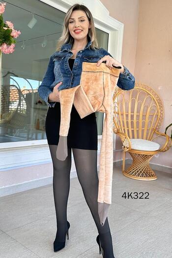 İnce Topuk Polar Pantyhose 4k322