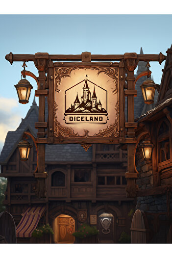 DiceLand 3D PLA Baskı Dungeons & Dragons DnD FRP Blank Sayısız Zar Seti