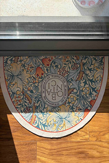 Else Dekor Water Absorbent Shower Front Bath Mat Toilet Seat One Piece Half Moon Bath Rug
