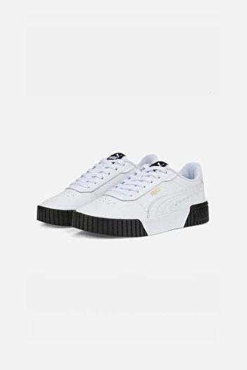 Puma Carina 2.0 Women's Sneakers - 385849 -04 White and Gold Detailed