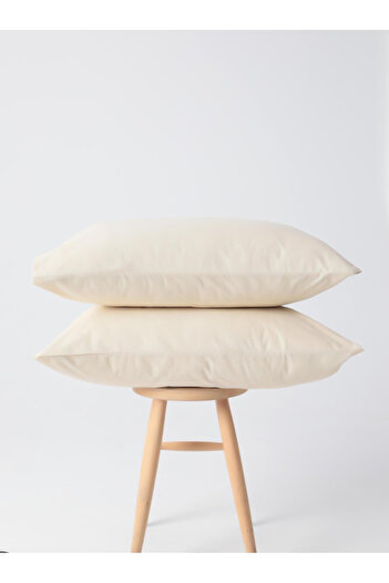 GERCELLA 2 Pieces 50X70 cm Cream Color 100% Cotton Pillowcases - Pillow Case