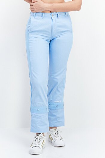 adidas Women Loose Fit Textured Outdoor Track Pants, Light Blue
