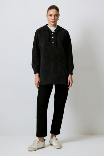 Touché Privé Velvet Sweatshirt with a Hood