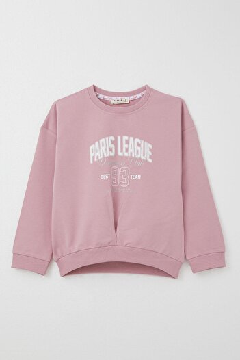 Breeze 5-10 Years Old Girl's Tracksuit Set - League Themed, V Stitched, Dried Rose