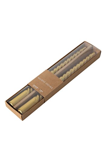 Mudo Concept 2Lİ BURGULU ŞAMDAN MUM GOLD 25CM