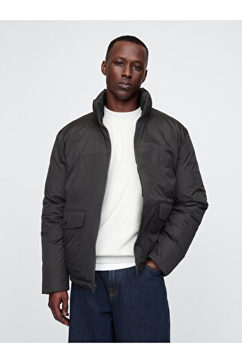 GAP Erkek Siyah Modern Puffer Şişme Mont