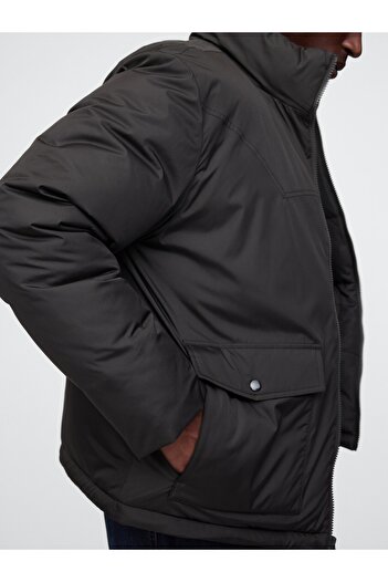 GAP Erkek Siyah Modern Puffer Şişme Mont