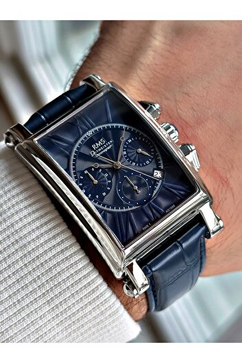 Romanson Function Special Design Leather Cord Steel Case Men's Wrist Watch 1566.03